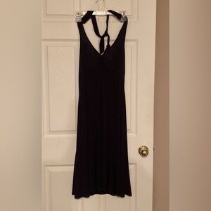 Elegant Black Halter Dress